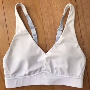 Fabletics white sports bra